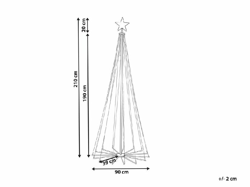 Karácsonyfa 210 cm Ikaza (átlátszó)