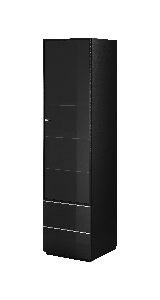 Fali vitrin Henry Typ 05 (fekete + magasfényű fekete)