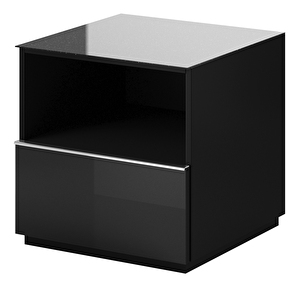Falraszerelhő TV asztal Henry Typ 37 (fekete + magasfényű fekete)
