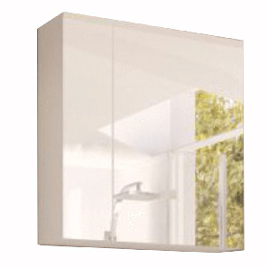 Fali fürdőszoba szekrény Maeve (fehér + extra magasfényű fehér)