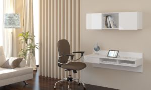 Számítógépasztal Uno fehér + fényes fehér