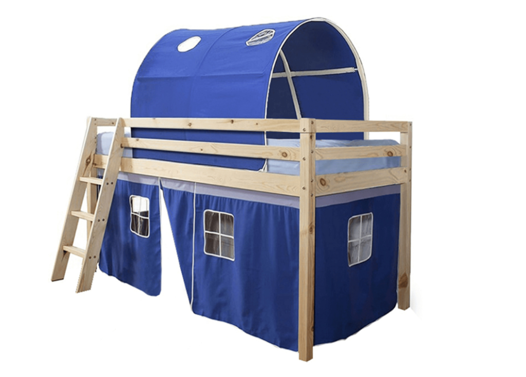  Emeletes ágy 90 cm Indigo (kék) (ágyráccsal) 