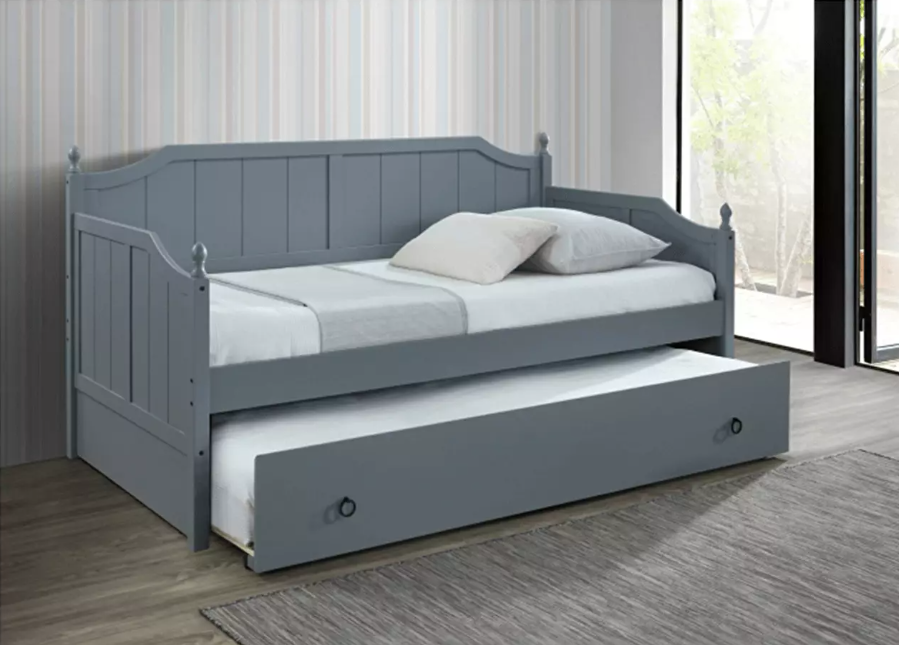  Egyszemélyes ágy pótággyal 90 cm Baroba (szürke) (ágyrácsokkal) 