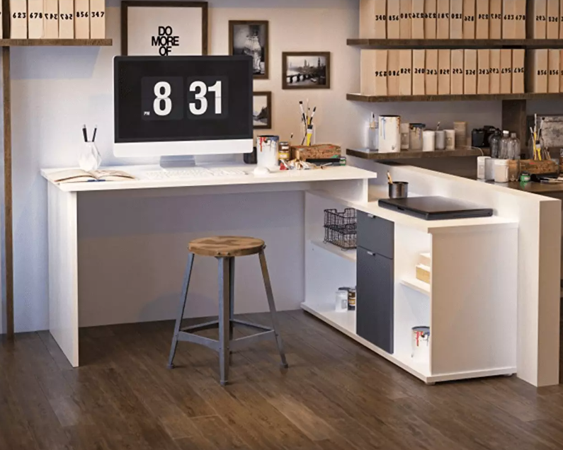 Sarok számítógépasztal Dasys VE 02 (szürke)