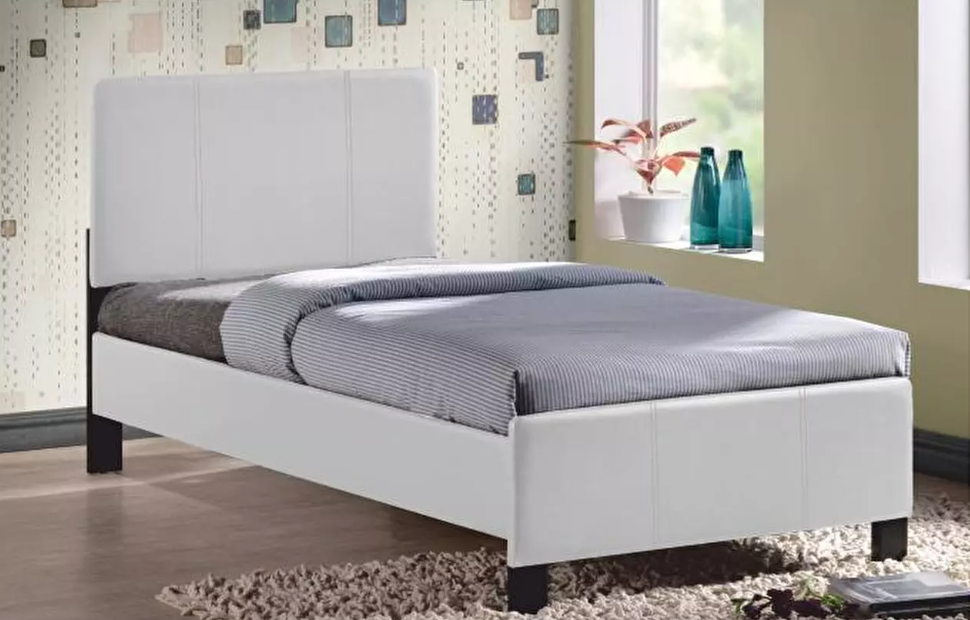 Egyszemélyes ágy 90 cm Coson (fehér) (ágyráccsal) 