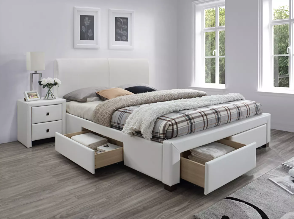  Franciaágy 160 cm Aldeia 2 (ágyráccsal) - kényelmes és gyönyörű. Ez az ágy tökéletes hangulatot kelt a szobában.