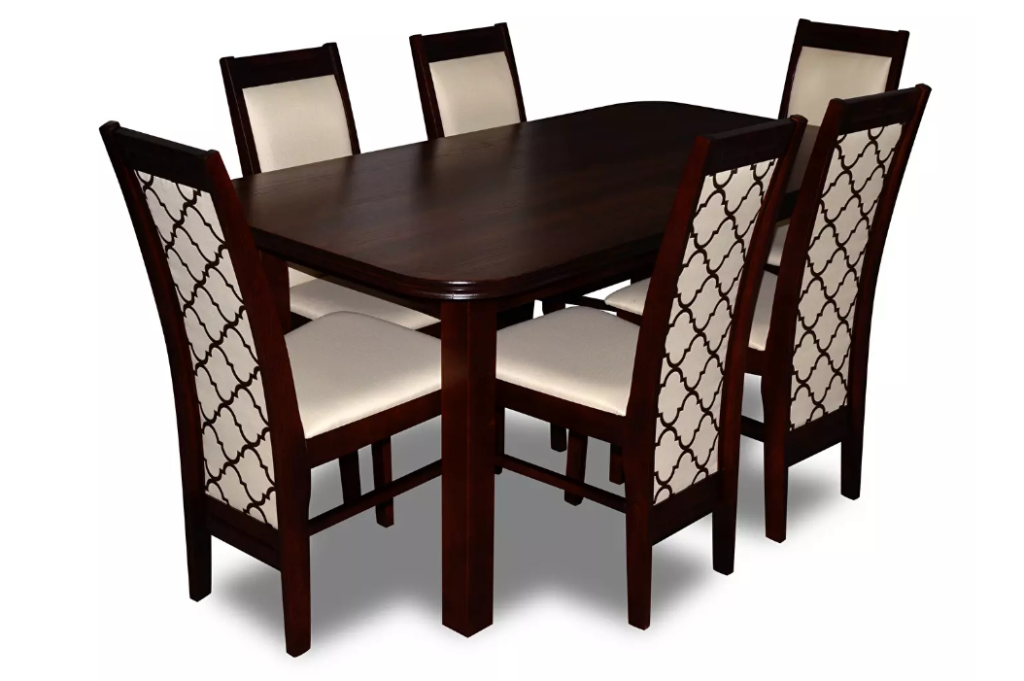 Étkezőszett Goru (6 fő részére) - tökéletes asztal tökéletes székek az étkezőbe.