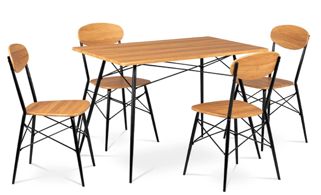 Étkező szett Churton-2020 OAK (4 fő részére) - puritán, egyszerű és nagyszerű.