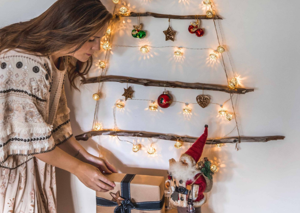 Újrahasznosított karácsonyi díszek