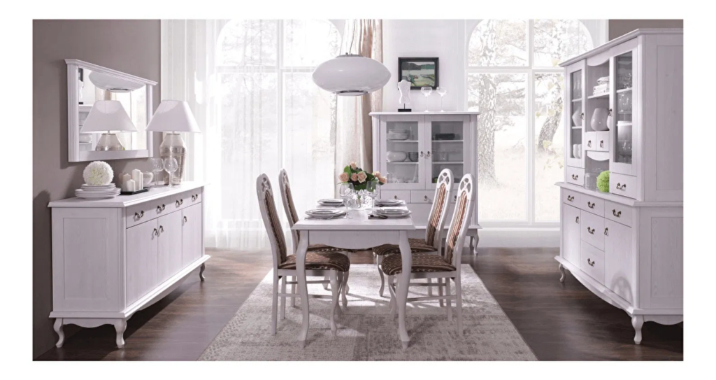 elegáns étkező fehér színben