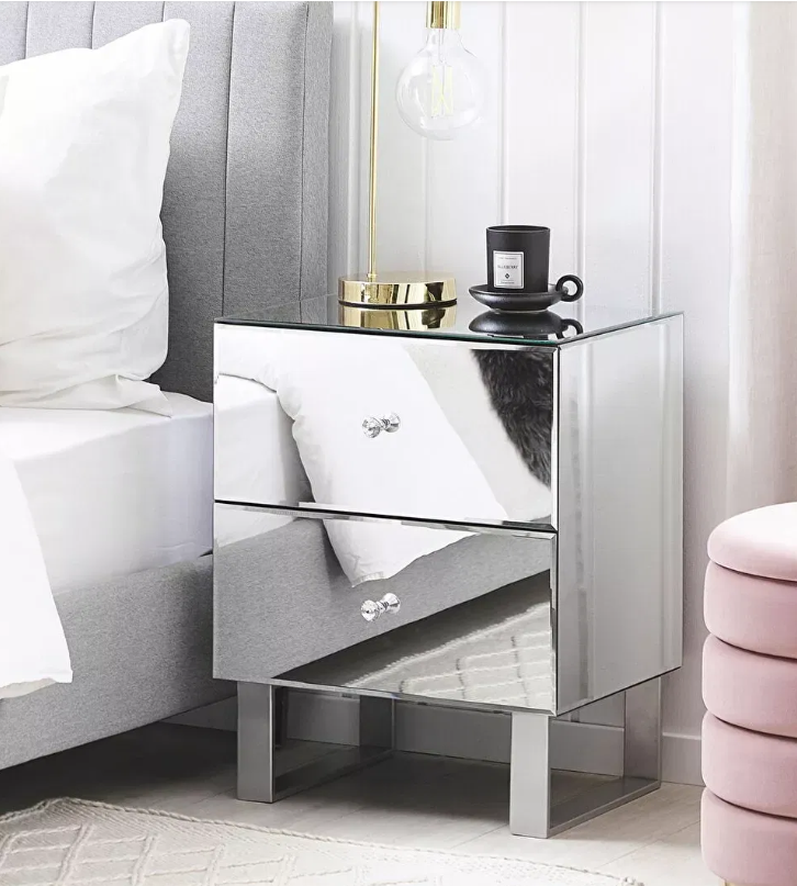 tükrös bútor, tükrös éjjeliszekrény