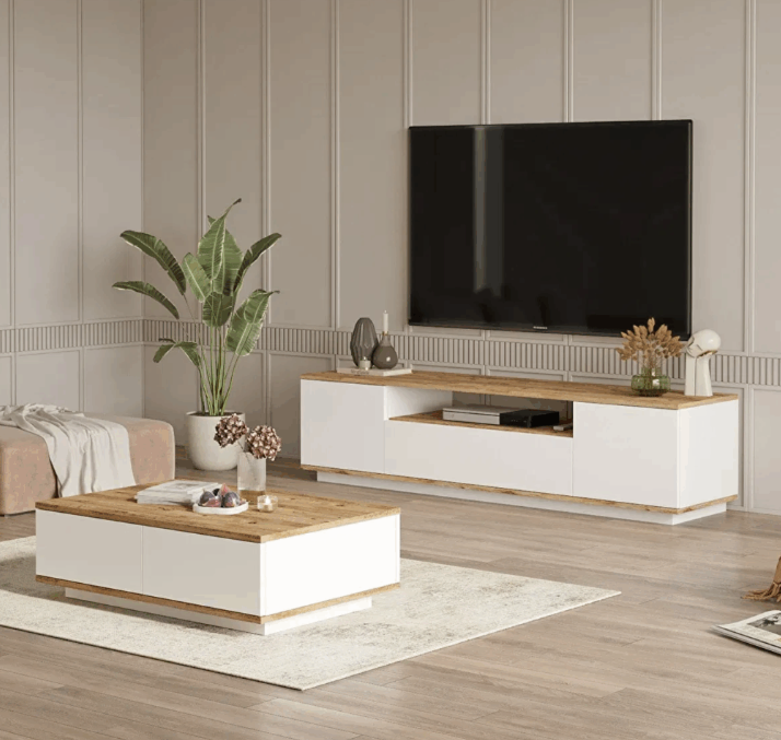 A nappali falak feldobják az egész szobát.