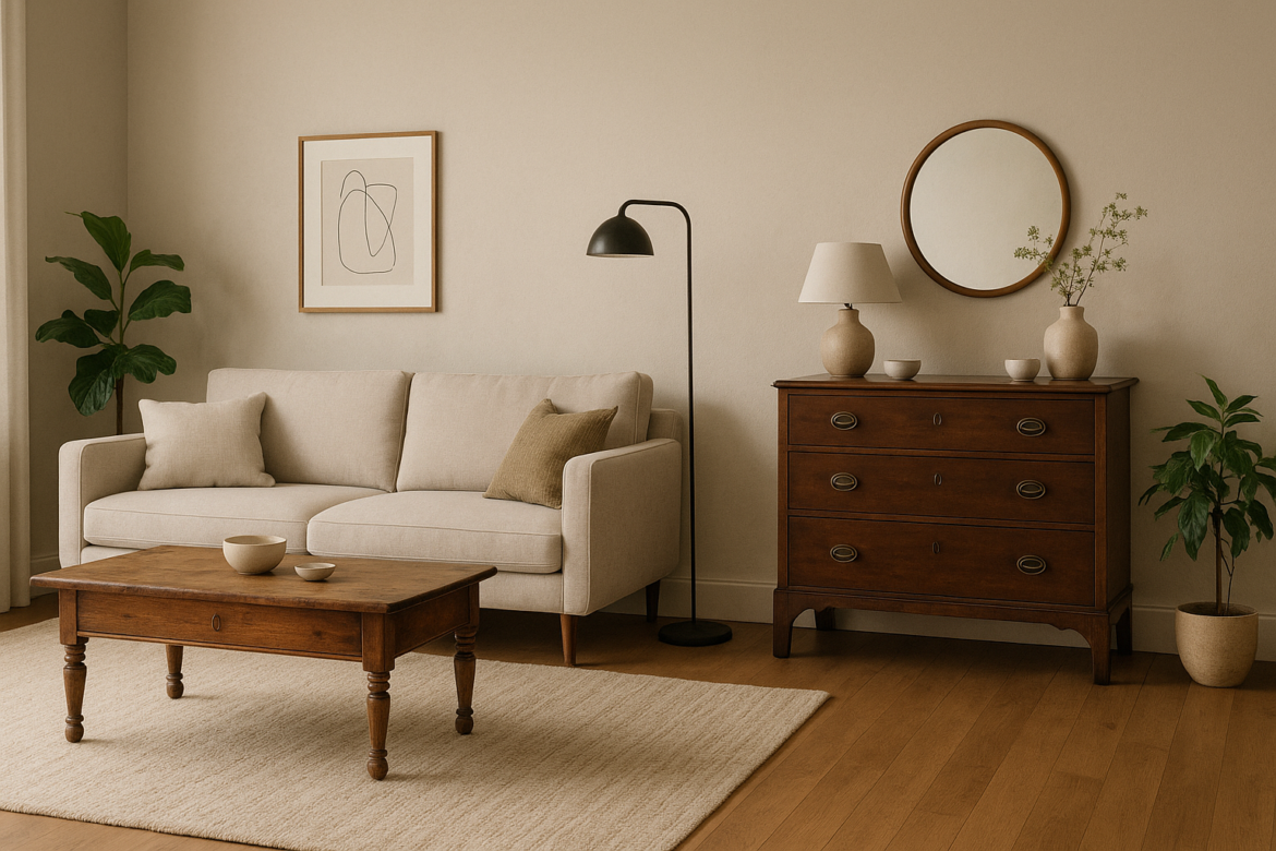 Hatékonyan kombinálni a régi és új bútorokat