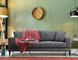 Háromszemélyes kanapé Noro (sötétszürke)