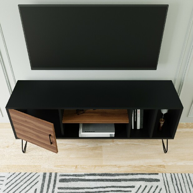 TV asztal/szekrény Tivoli (fekete + barna)