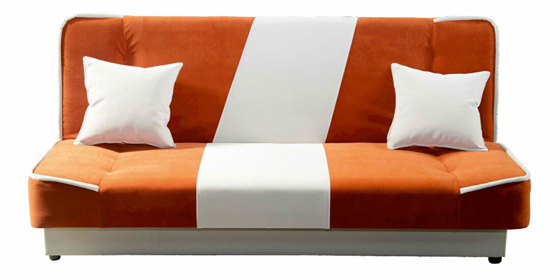 Háromszemélyes kanapé Lexi 3R narancssárga + bézs