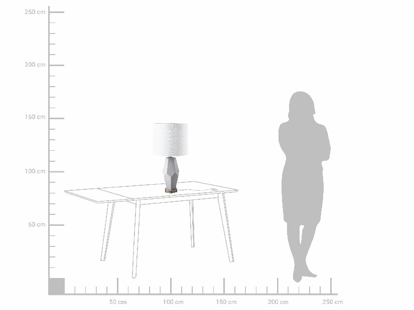 Asztali lámpa Oley (krém és fehér)