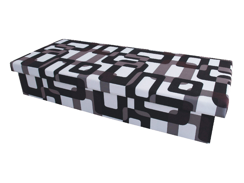 Egyszemélyes ágy (dívány) 80 cm Solo fekete-fehér (matraccal)