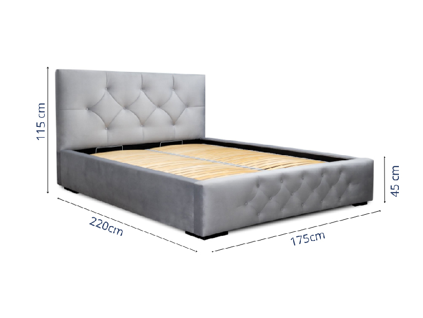 Kárpitozott ágy 160x200 cm Havvy