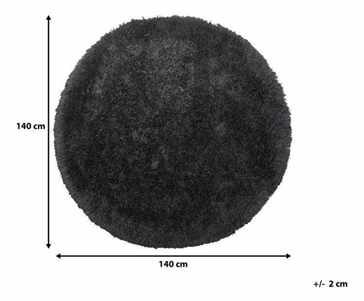 Szőnyeg 140 cm Caiguna (fekete)