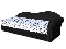 Egyszemélyes ágy (dívány) 70 cm Lane II (fekete 39 + Dodo 1026) (J)