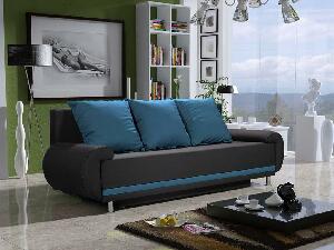 Háromszemélyes kanapé Almeda (szürke + kék)