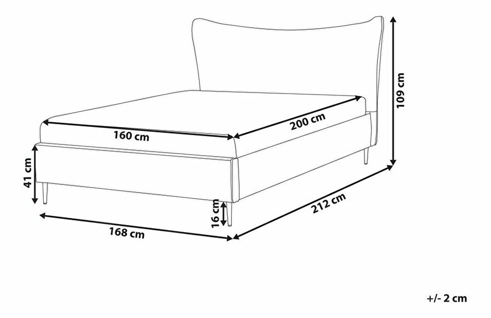 Franciaágy 160 cm Clinton Comfort (bézs) (ágyráccsal és matraccal, és tárolóhellyel)