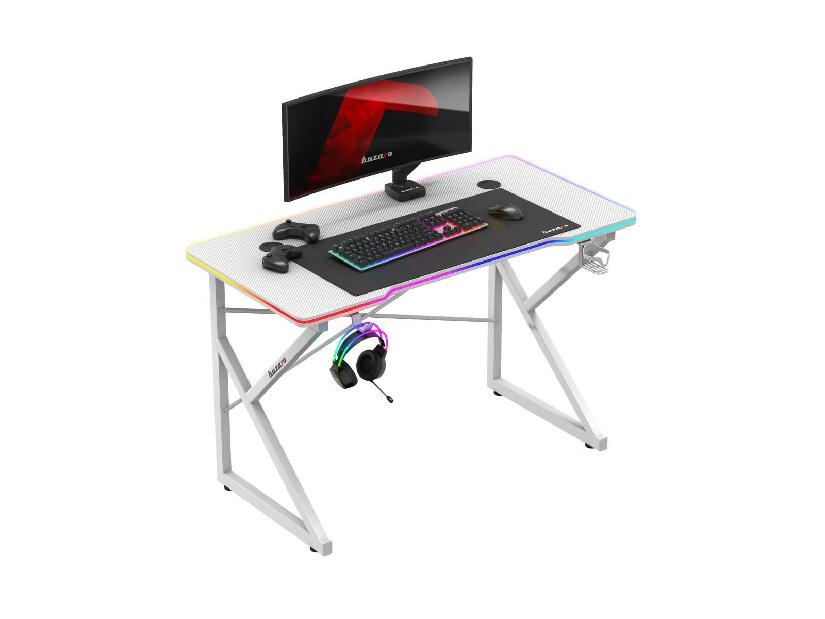 PC asztal Hyperion 1.7 (fehér + többszínű) (LED világítással)