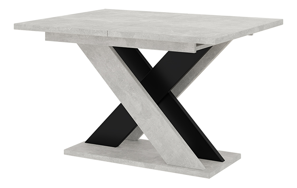 Étkezőasztal Xalin (világosszürke + fekete) (4-6 fő részére)