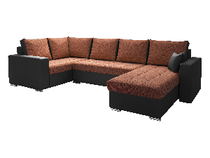 U-alakú sarok kanapé Lamont (narancssárga + fekete) (B)