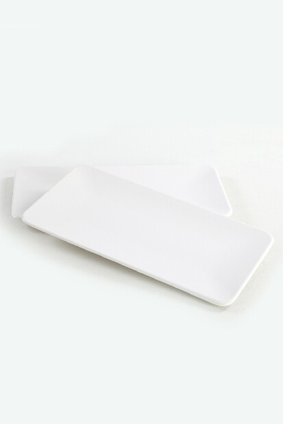 Tálaló tányér készlet (2 db.) Slavka (matt fehér)