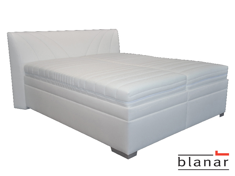 Franciaágy 180 cm Velda (ágyráccsal és matracokkal) (fehér)