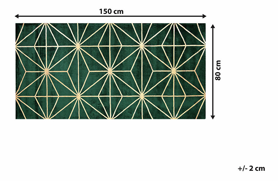 Szőnyeg 80x150 cm SILBE (szövet) (zöld)