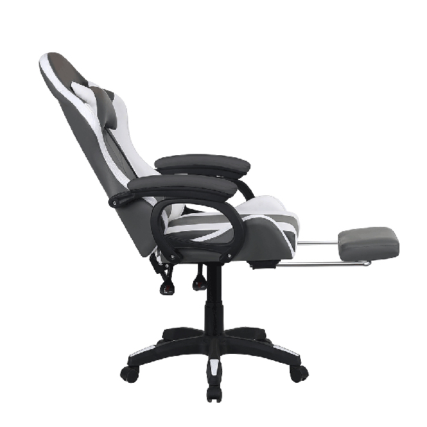 Irodai szék Juventa (RGB LED világítással) (fekete + fehér)