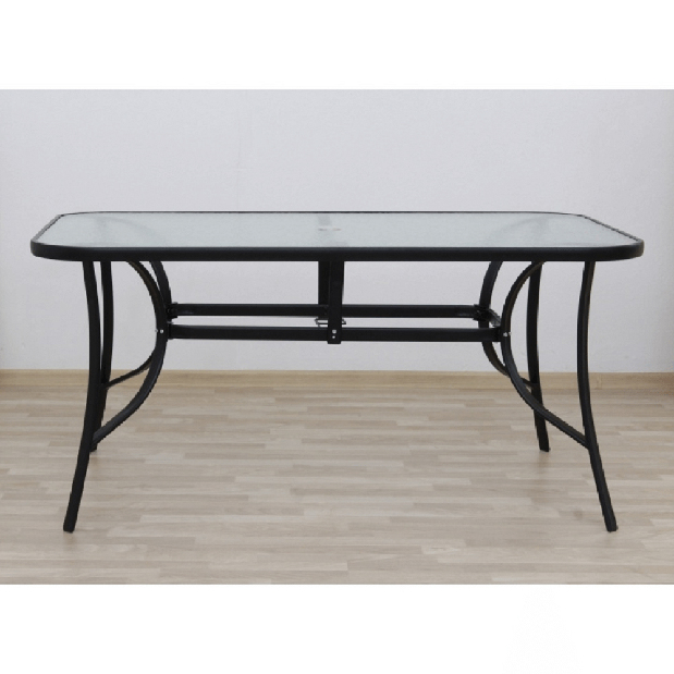 Kerti asztal Pannal (fekete)