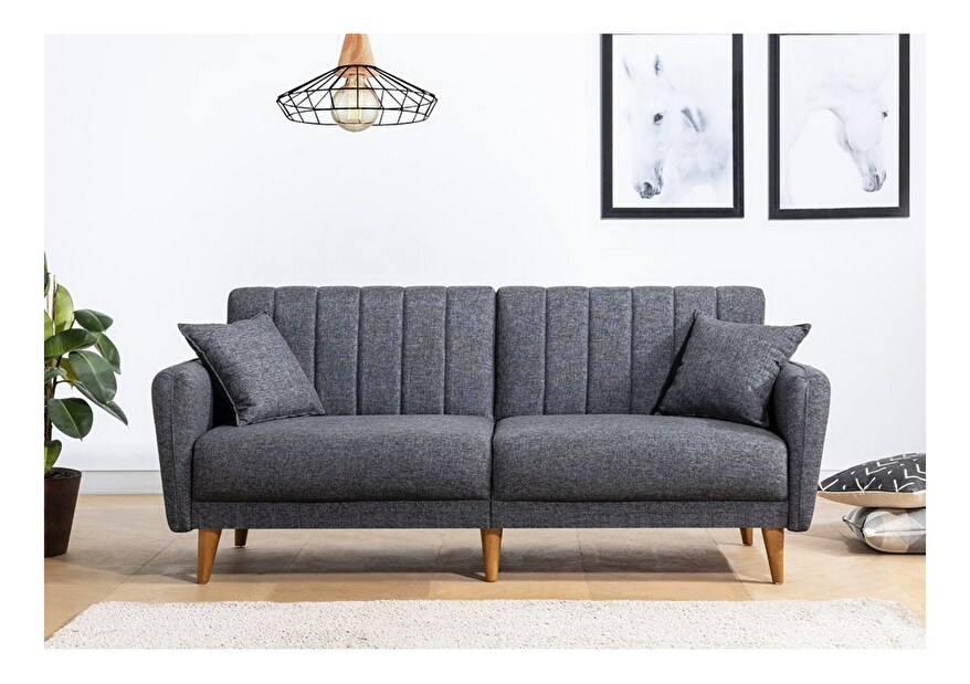 Háromszemélyes kanapé Adriene (sötétszürke)