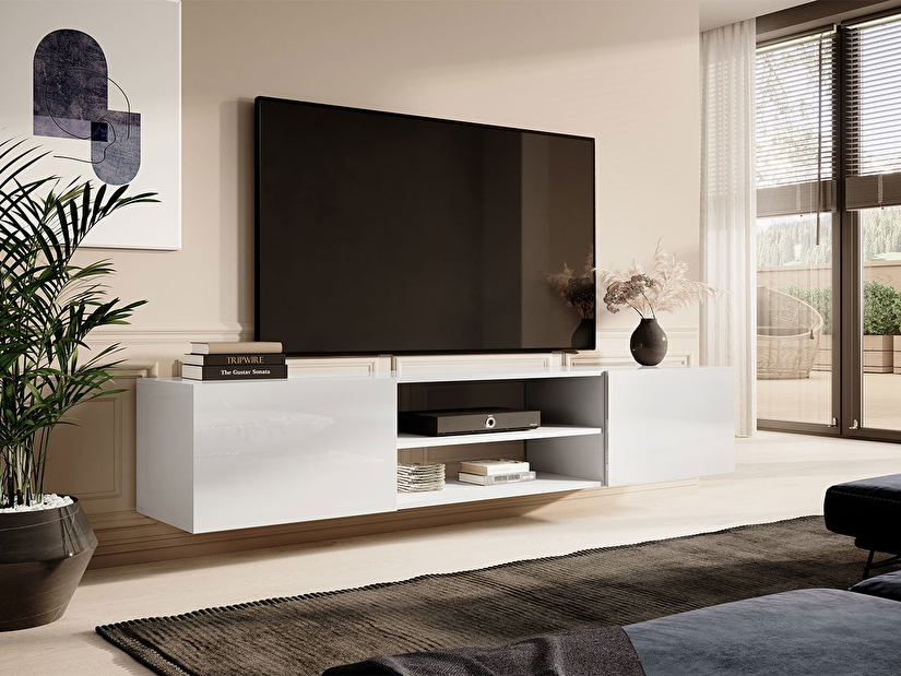 TV szekrény/asztal 200 K Kora (fehér + fényes fehér)