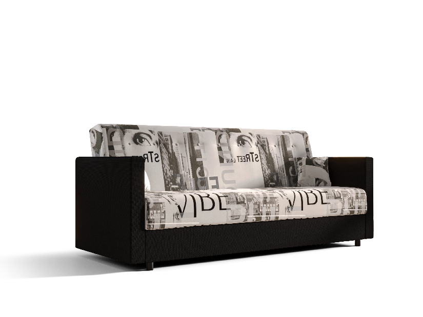 Háromszemélyes kanapé Momentum (fekete + fehér)