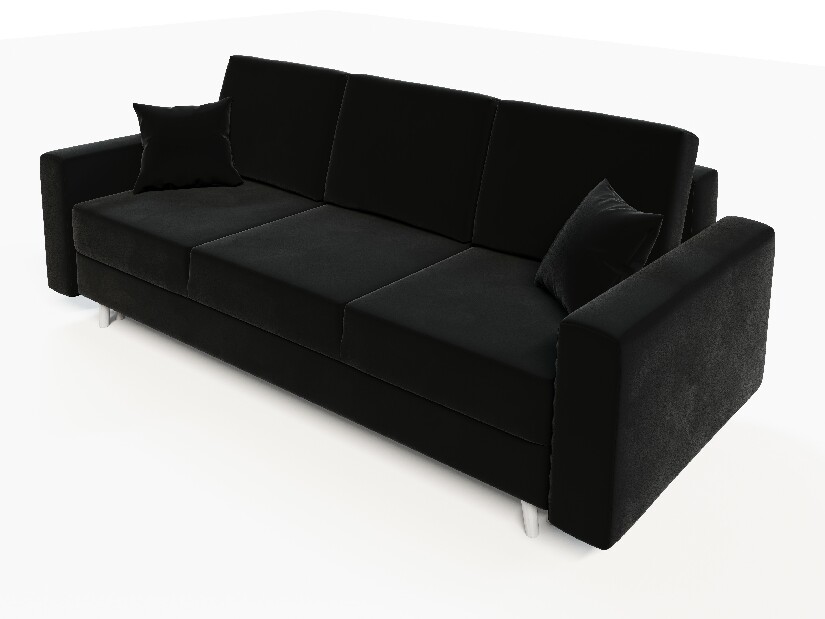 Szétnyitható kanapé Kineton (fekete)
