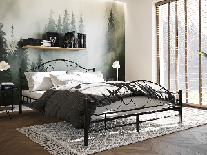 Fém ágy Marigold (fekete) (160x200)