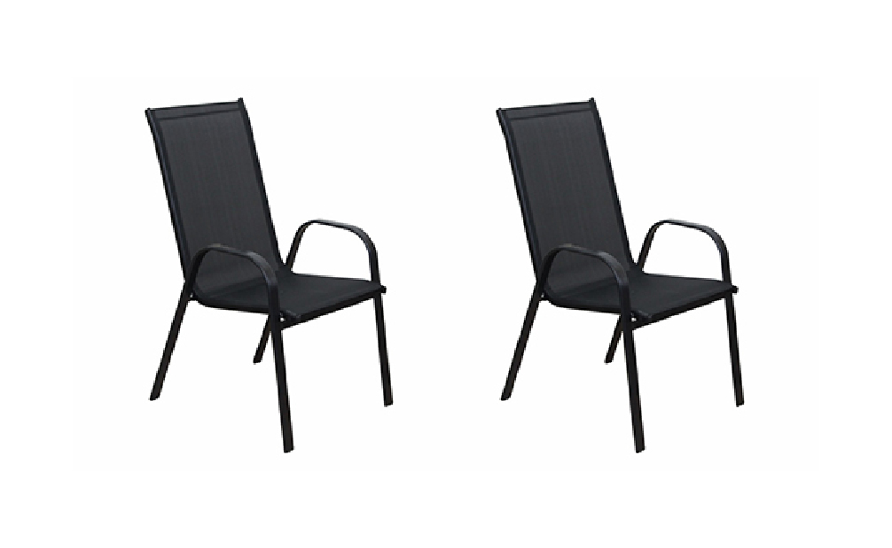 Kerti szék Morel (fekete) (2 db.) *bazár