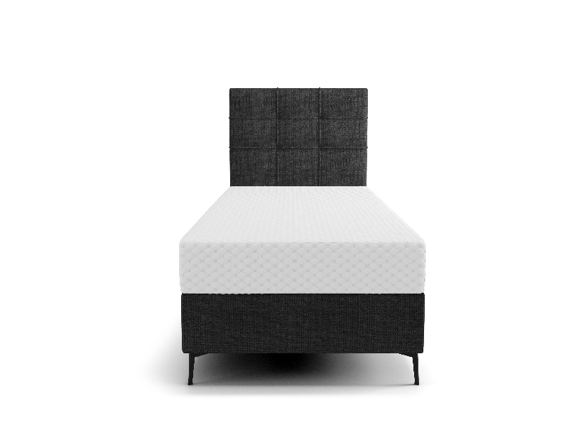 Egyszemélyes ágy 80 cm Infernus Comfort (fekete) (ágyráccsal, tárolóhellyel)
