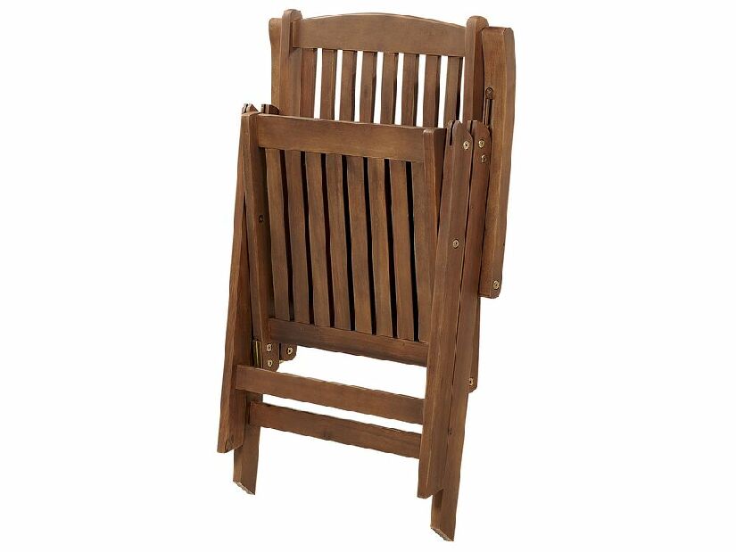 Kerti szék készlet 6 db. Amati (sötét fa + szürke)
