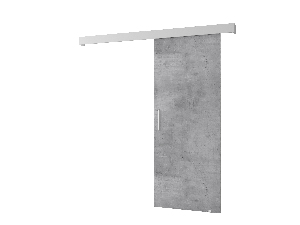 Tolóajtó 90 cm Sharlene I (beton + matt fehér + ezüst)