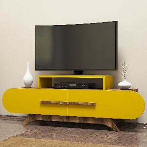 TV asztal/szekrény Roma (dió + sárga)