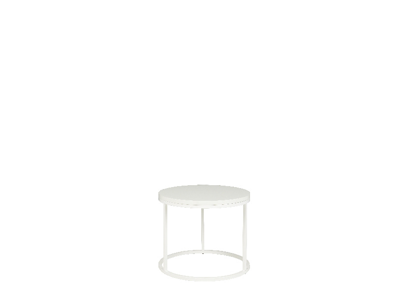 Dohányzóasztal Maridex Round (fehér)
