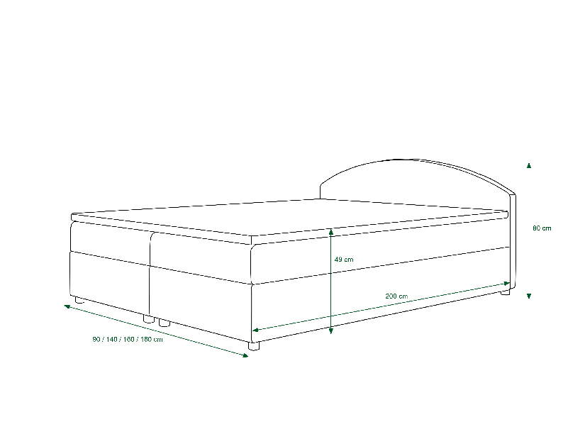 Franciaágy Boxspring 160 cm Orlando (minta + lila) (matraccal, tárolóhellyel) *kiárusítás