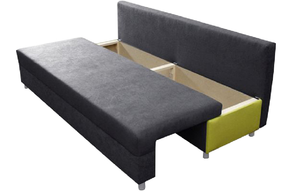 Háromszemélyes kanapé Evelin (Szürke 81 + Zöld x101) *kiárusítás