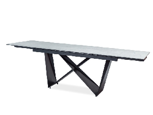 Széthúzható étkezőasztal 160-240 cm Carmon (fehér + fekete) (8 és több fő részére)