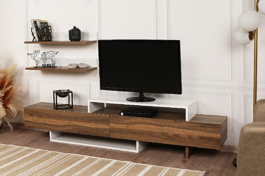 TV asztal/szekrény Nirvy (fehér)